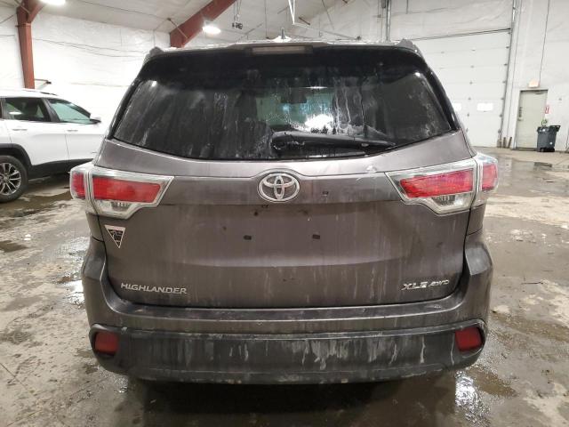 5TDJKRFH5GS324438 - 2016 TOYOTA HIGHLANDER XLE GRAY photo 6