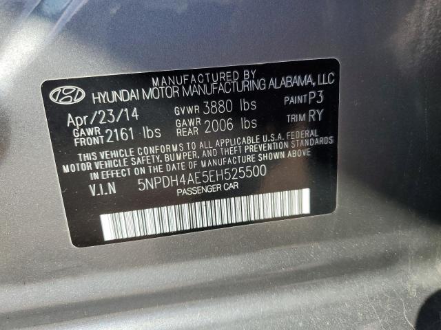 5NPDH4AE5EH525500 - 2014 HYUNDAI ELANTRA SE CHARCOAL photo 12