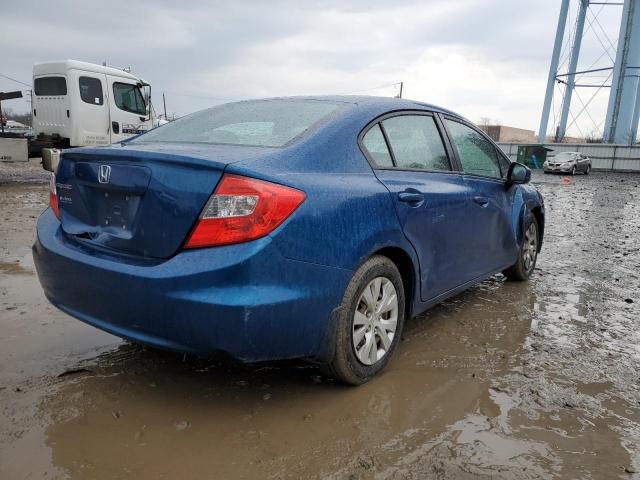 2HGFB2F52CH532631 - 2012 HONDA CIVIC LX BLUE photo 3