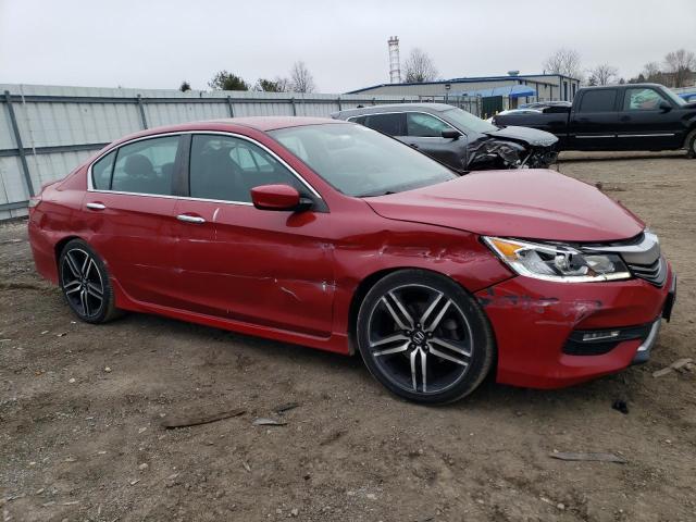 1HGCR2F17HA111604 - 2017 HONDA ACCORD SPORT SPECIAL EDITION RED photo 4