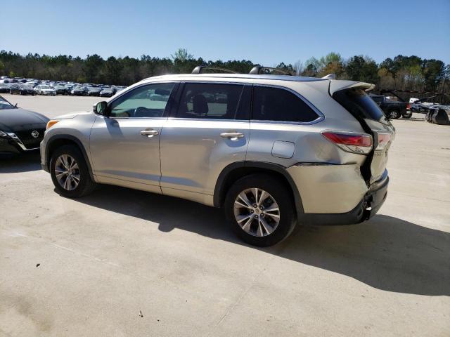 5TDKKRFH6ES028121 - 2014 TOYOTA HIGHLANDER XLE TAN photo 2