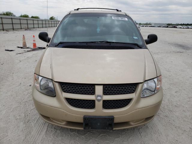 2B8GP44G21R129966 - 2001 DODGE GRAND CARA SPORT BEIGE photo 5