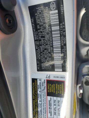 4T1BF1FK4DU237381 - 2013 TOYOTA CAMRY L SILVER photo 12