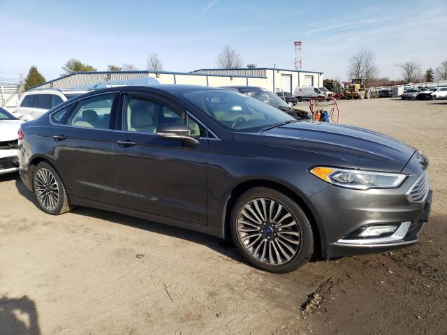 3FA6P0H97HR135910 - 2017 FORD FUSION SE GRAY photo 4