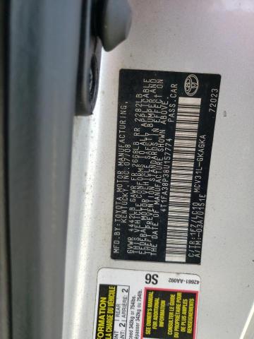 4T1FA38P38U157774 - 2008 TOYOTA CAMRY SOLA SE SILVER photo 12