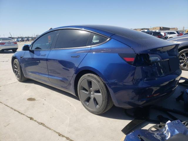 5YJ3E1EA8MF857728 - 2021 TESLA MODEL 3 BLUE photo 2