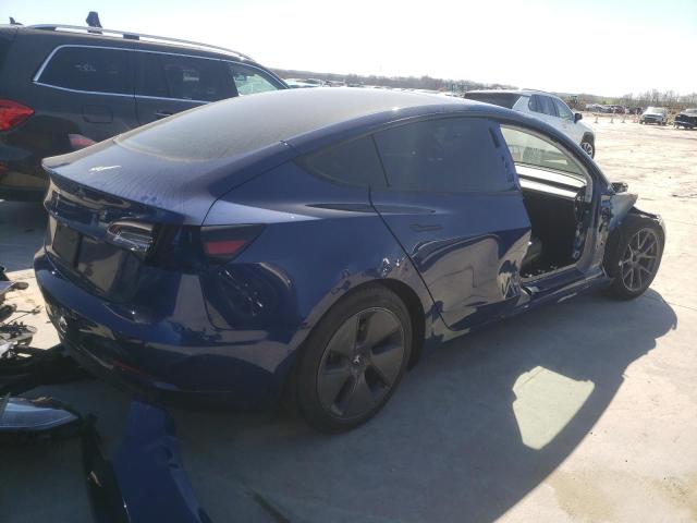 5YJ3E1EA8MF857728 - 2021 TESLA MODEL 3 BLUE photo 3