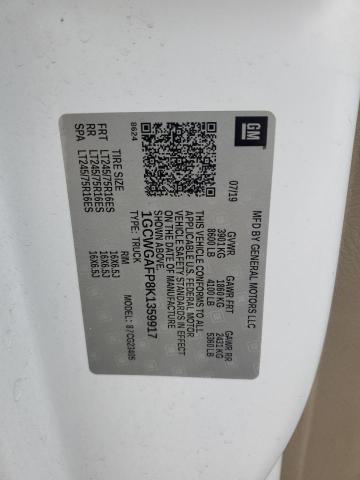 1GCWGAFP8K1359917 - 2019 CHEVROLET EXPRESS G2 Ақ фото 13