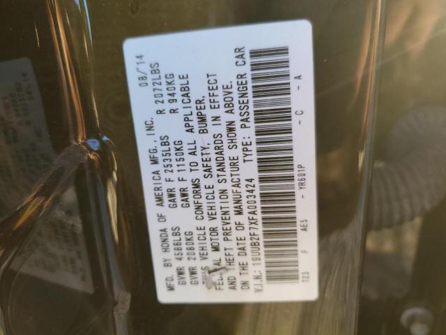 19UUB2F7XFA003424 - 2015 ACURA TLX ADVANCE 棕色 照片 12