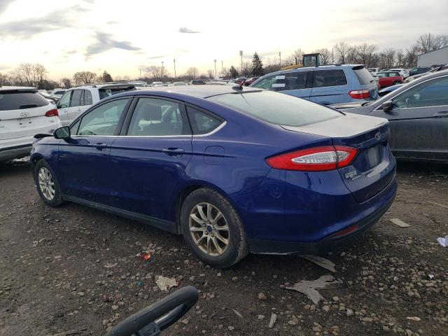 1FA6P0G75F5106003 - 2015 FORD FUSION S BLUE photo 2