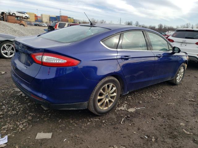 1FA6P0G75F5106003 - 2015 FORD FUSION S BLUE photo 3