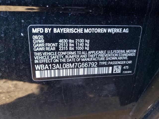 WBA13AL08M7G66792 - 2021 BMW M235XI BLACK photo 12