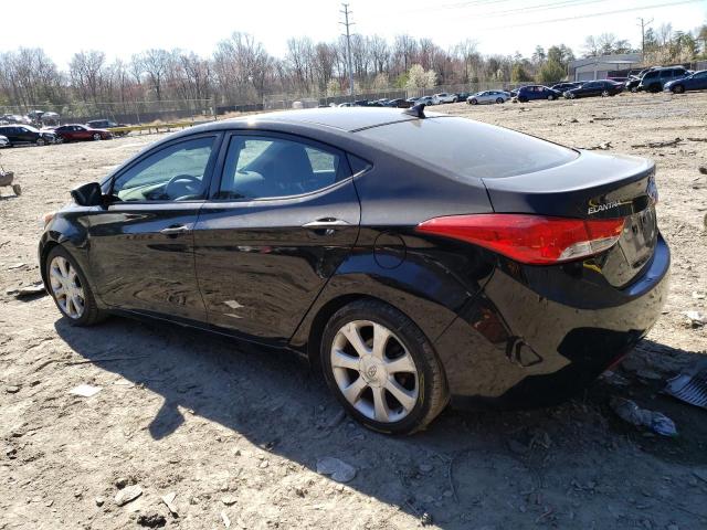 5NPDH4AE3DH353000 - 2013 HYUNDAI ELANTRA GLS BLACK photo 2