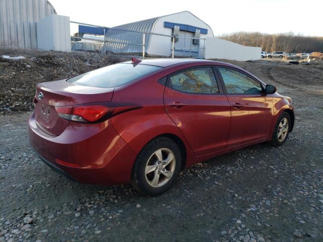 5NPDH4AE2EH542710 - 2014 HYUNDAI ELANTRA SE RED photo 3