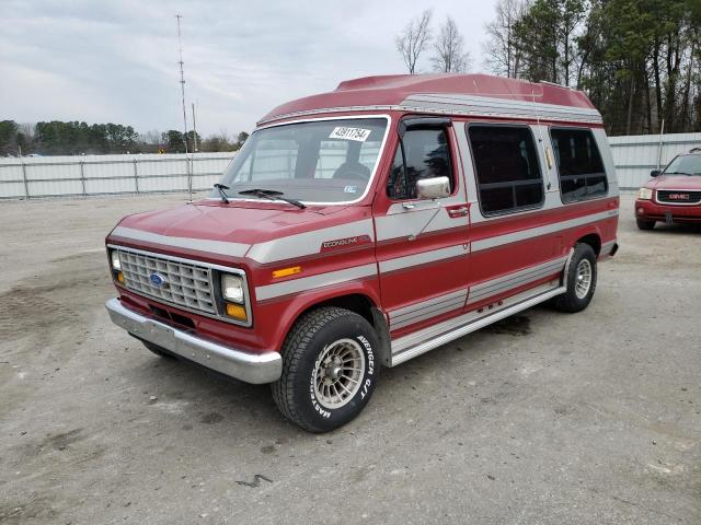 1FDEE14N1KHB08811 - 1989 FORD ECONOLINE E150 VAN RED photo 1