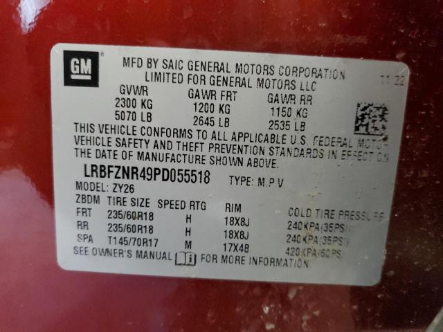 LRBFZNR49PD055518 - 2023 BUICK ENVISION ESSENCE RED photo 12