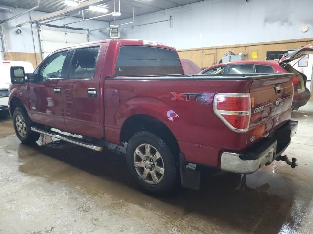 1FTFW1ET4DFC37482 - 2013 FORD F150 SUPERCREW MAROON photo 2