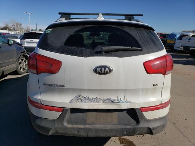 KNDPCCAC5E7595541 - 2014 KIA SPORTAGE EX WHITE photo 6