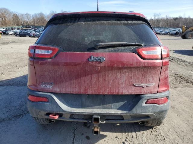 1C4PJMBSXFW592000 - 2015 JEEP CHEROKEE TRAILHAWK MAROON photo 6