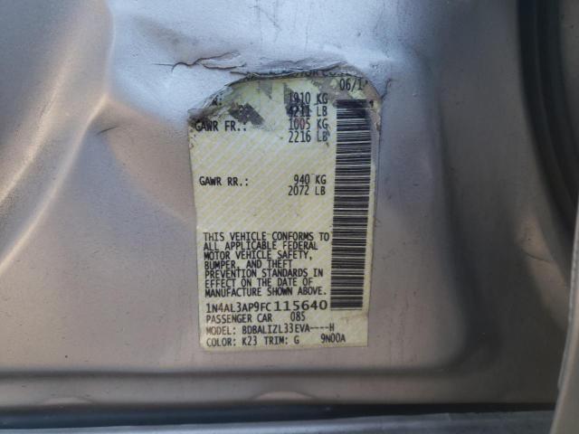 1N4AL3AP9FC115640 - 2015 NISSAN ALTIMA 2.5 SILVER photo 12