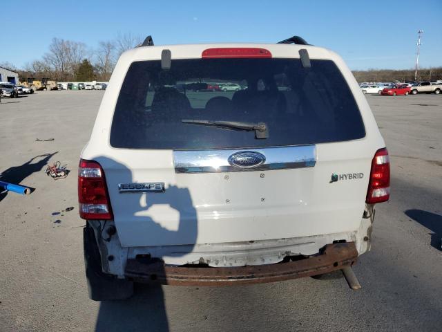 1FMCU59399KA11894 - 2009 FORD ESCAPE HYBRID WHITE photo 6