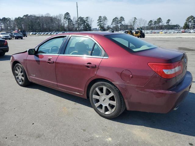 3LNHM26T97R631615 - 2007 LINCOLN MKZ BURGUNDY photo 2