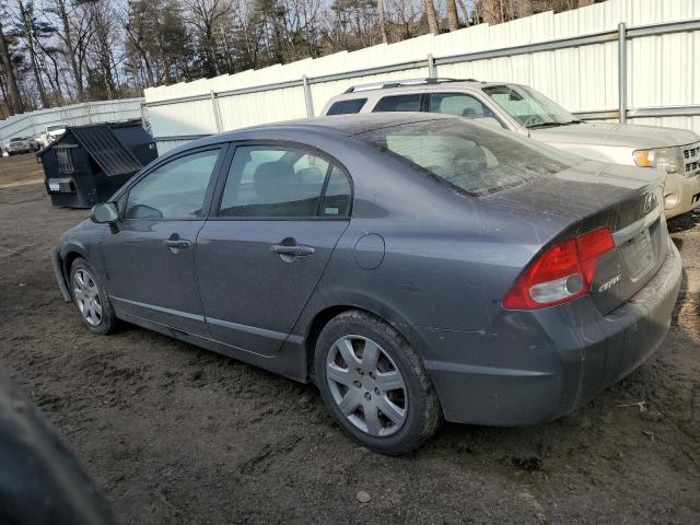 2HGFA16509H369838 - 2009 HONDA CIVIC LX GRAY photo 2