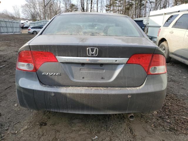 2HGFA16509H369838 - 2009 HONDA CIVIC LX GRAY photo 6