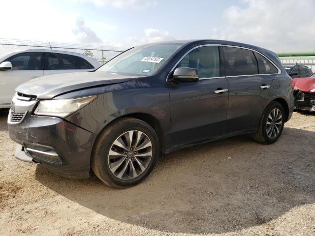 5FRYD3H41EB018496 - 2014 ACURA MDX TECHNOLOGY GRAY photo 1