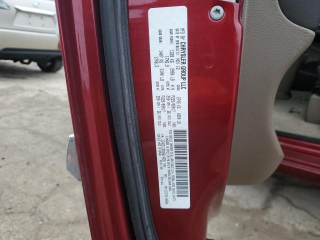 2C4RC1CG0DR614636 - 2013 CHRYSLER TOWN & COU TOURING L RED photo 13