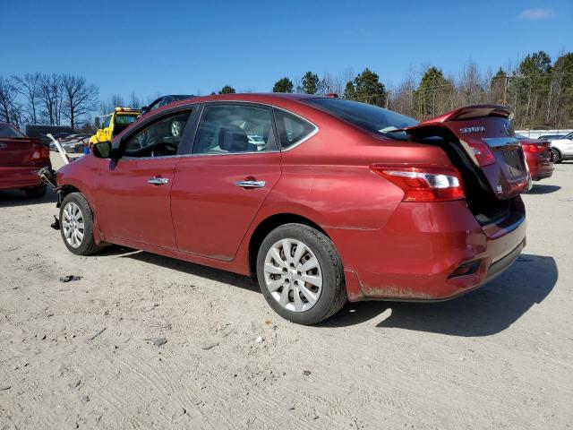 3N1AB7AP0GY256256 - 2016 NISSAN SENTRA S RED photo 2