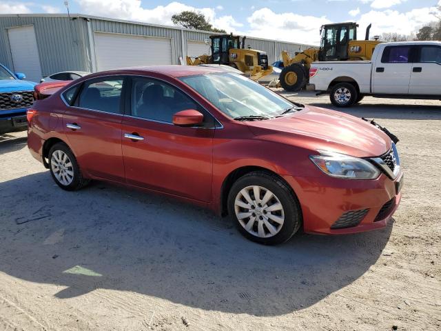 3N1AB7AP0GY256256 - 2016 NISSAN SENTRA S RED photo 4