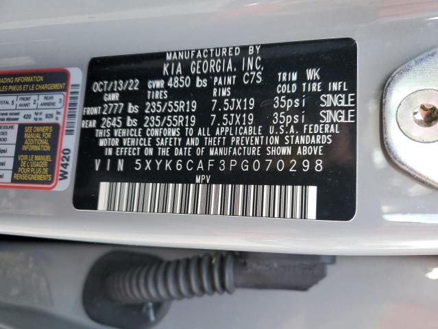 5XYK6CAF3PG070298 - 2023 KIA SPORTAGE X LINE GRAY photo 12