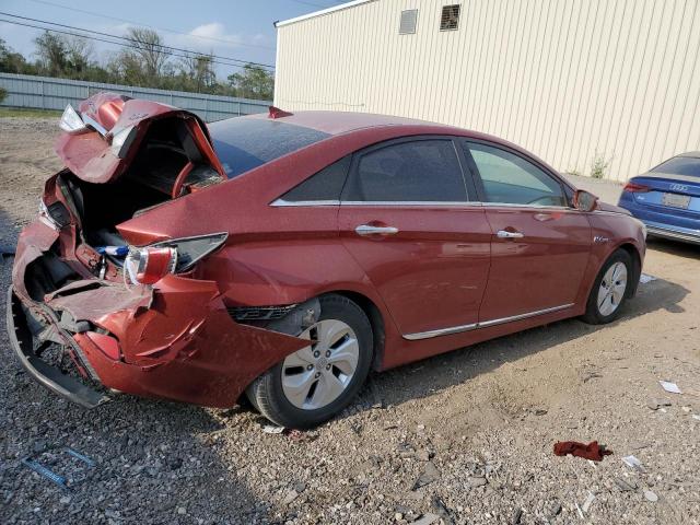 KMHEC4A48FA124277 - 2015 HYUNDAI SONATA HYBRID RED photo 3