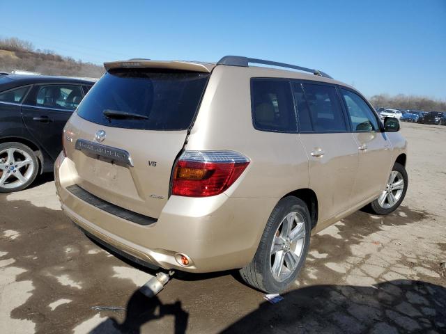 JTEES43A882001193 - 2008 TOYOTA HIGHLANDER SPORT BEIGE photo 3