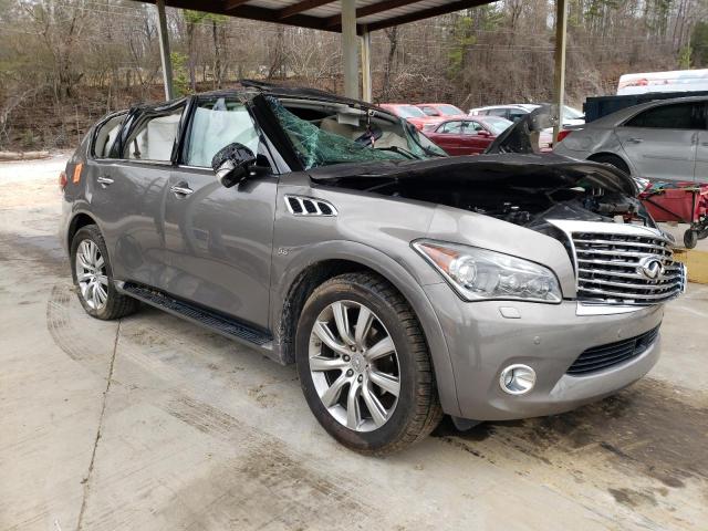 JN8AZ2NF0E9554326 - 2014 INFINITI QX80 GRAY photo 4