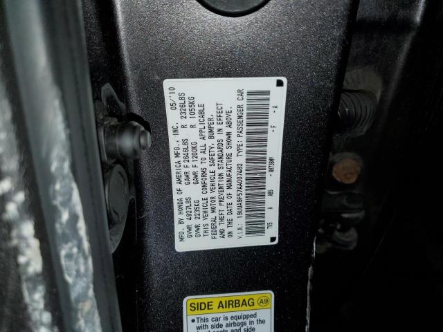 19UUA9F57AA007482 - 2010 ACURA TL GRAY photo 12