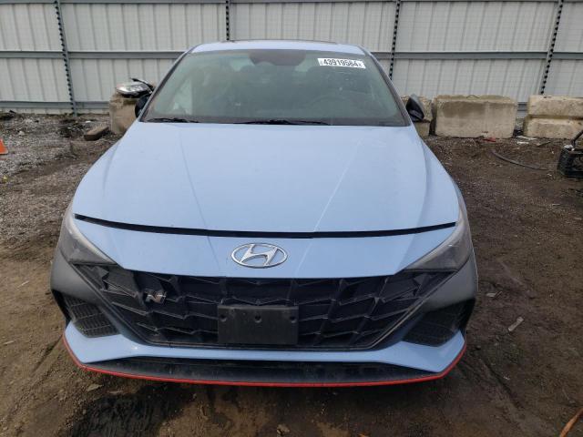 KMHLW4AK0NU002314 - 2022 HYUNDAI ELANTRA N BLUE photo 5