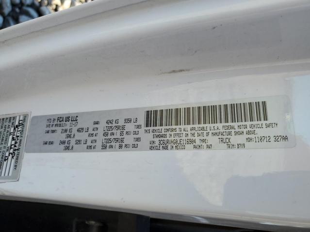 3C6URVHG0JE116904 - 2018 RAM PROMASTER 3500 HIGH თეთრი ფოტო 13