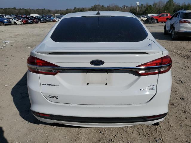 3FA6P0LU2JR124055 - 2018 FORD FUSION SE HYBRID WHITE photo 6