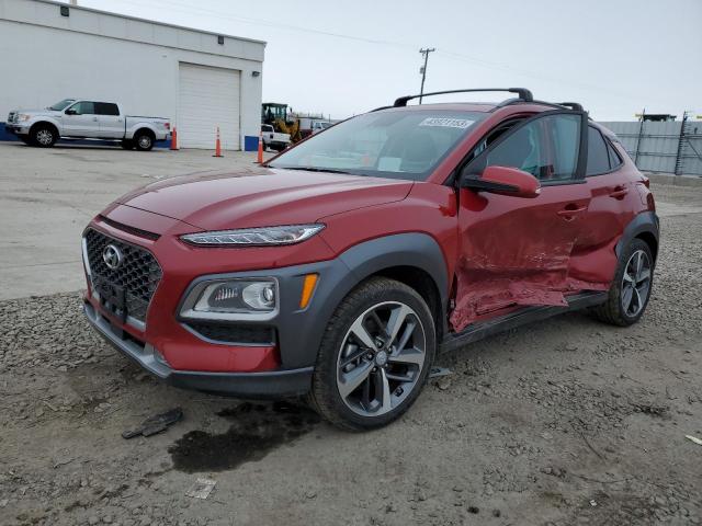 KM8K5CA50MU668705 - 2021 HYUNDAI KONA ULTIMATE MAROON photo 1