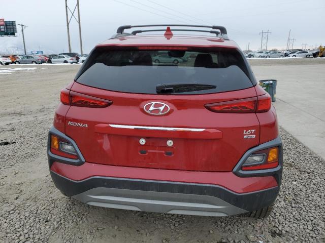 KM8K5CA50MU668705 - 2021 HYUNDAI KONA ULTIMATE MAROON photo 6