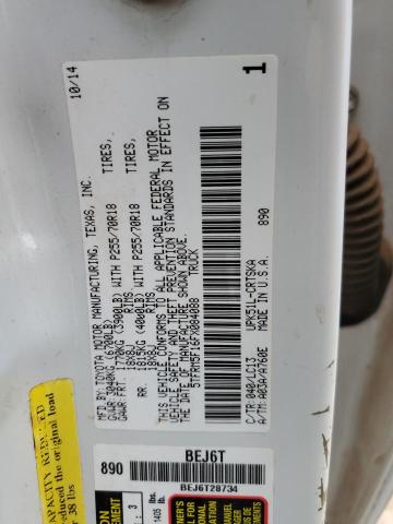 5TFRM5F16FX084088 - 2015 TOYOTA TUNDRA DOUBLE CAB SR/SR5 WHITE photo 13