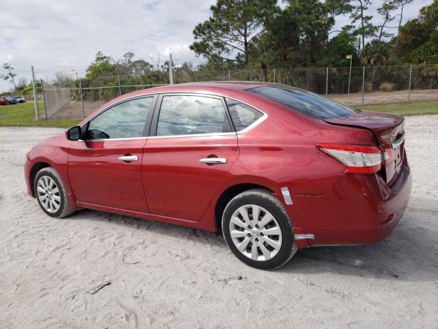 3N1AB7AP7EY262908 - 2014 NISSAN SENTRA S BURGUNDY photo 2