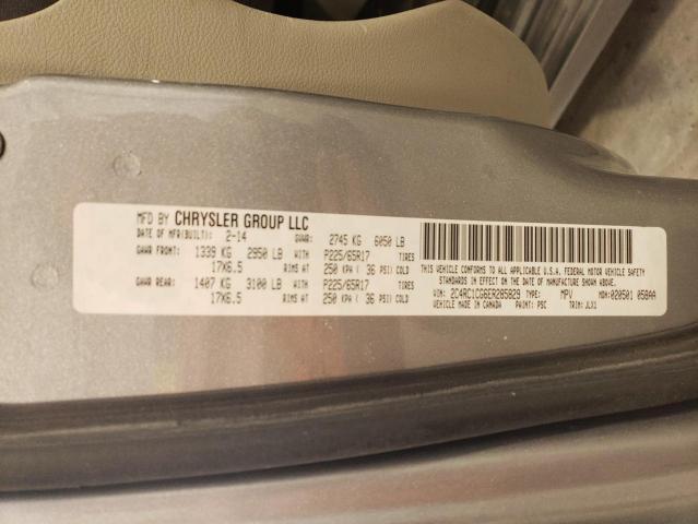 2C4RC1CG6ER285829 - 2014 CHRYSLER TOWN & COU TOURING L SILVER photo 13