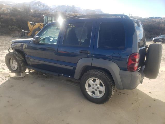 1J4GL48KX5W590645 - 2005 JEEP LIBERTY SPORT BLUE photo 2