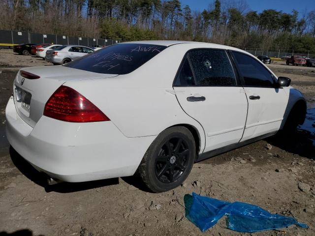 1HGCM56197A023880 - 2007 HONDA ACCORD VALUE WHITE photo 3