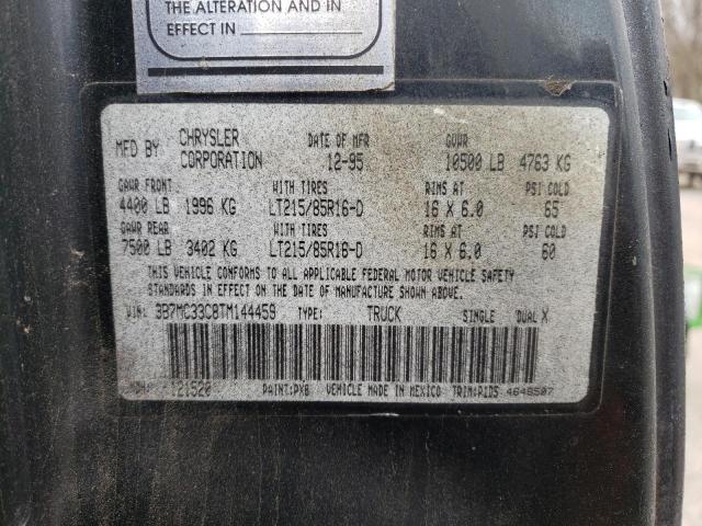 3B7MC33C8TM144459 - 1996 DODGE RAM 3500 BLACK photo 12