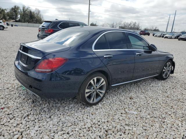 55SWF8DB3KU309502 - 2019 MERCEDES-BENZ C 300 BLUE photo 3