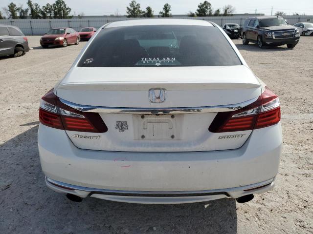 1HGCR2F51GA157642 - 2016 HONDA ACCORD SPORT WHITE photo 6